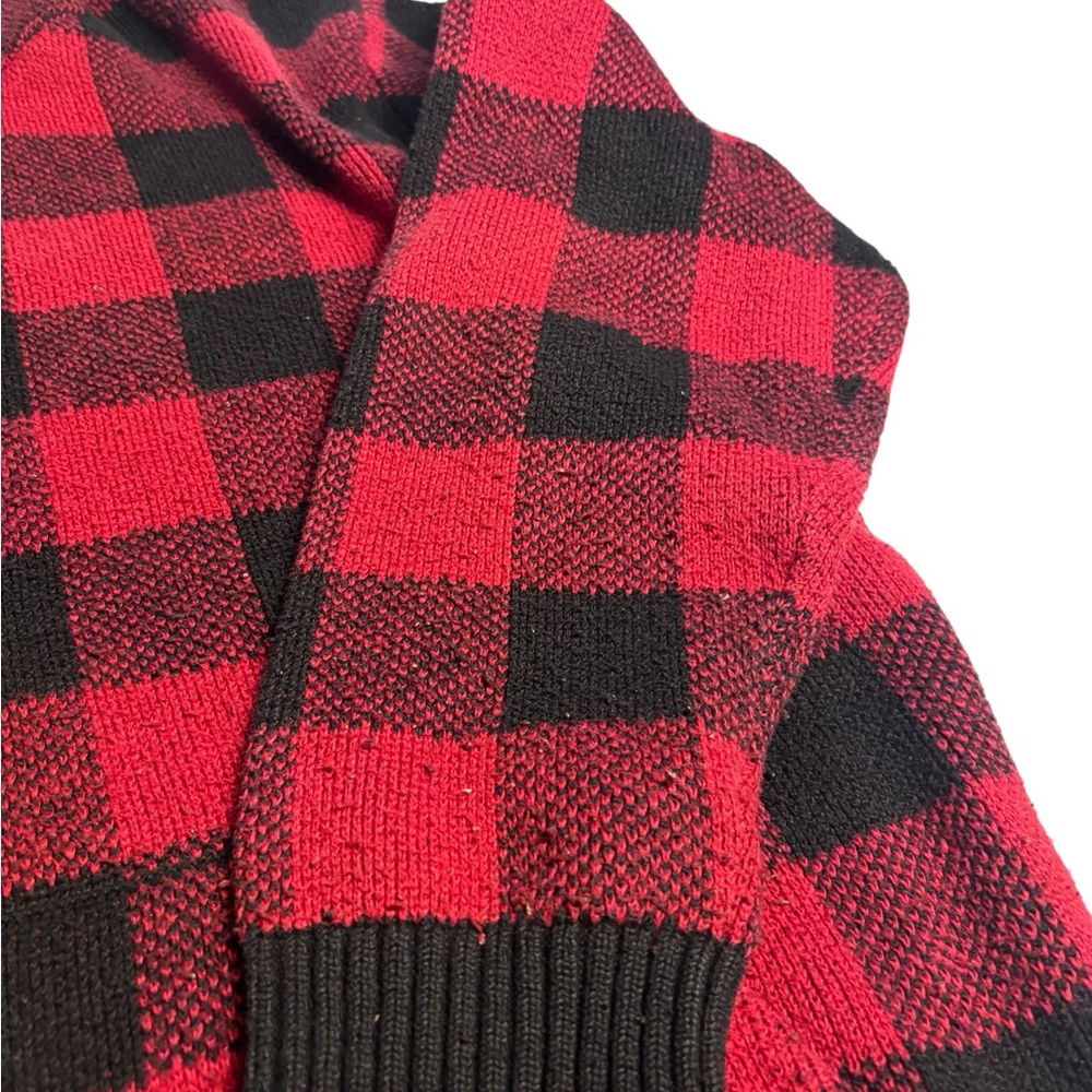 American Eagle Red & Black Buffalo Plaid Pullover Hoodie – Size XL - Picture 3 of 7